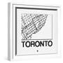 White Map of Toronto-NaxArt-Framed Art Print