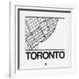 White Map of Toronto-NaxArt-Framed Art Print