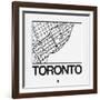 White Map of Toronto-NaxArt-Framed Art Print