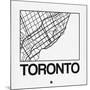 White Map of Toronto-NaxArt-Mounted Art Print