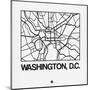 White Map of Washington, D.C.-NaxArt-Mounted Art Print