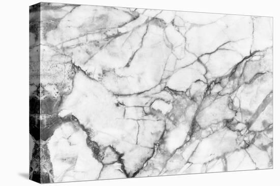 White Marble Texture, Detailed Structure of Marble in Natural Patterned for Background and Design.-noppadon sangpeam-Stretched Canvas