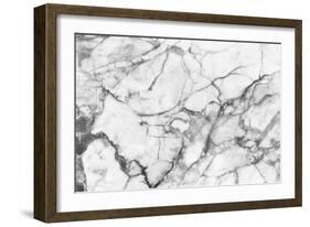 White Marble Texture, Detailed Structure of Marble in Natural Patterned for Background and Design.-noppadon sangpeam-Framed Photographic Print