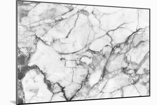 White Marble Texture, Detailed Structure of Marble in Natural Patterned for Background and Design.-noppadon sangpeam-Mounted Photographic Print