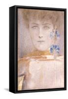 White Mask-Fernand Khnopff-Framed Stretched Canvas