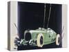 White Metal and Enamel Cigarette Case Depicting a Salmson Racing Car, circa 1920-F. Zwichl-Stretched Canvas