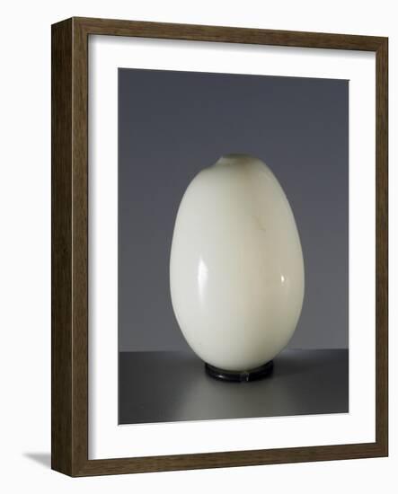 White Milk Glass Egg, France-null-Framed Giclee Print