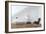 White Minimalistic Room With Black Lounge Chair-VizArch-Framed Art Print