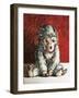 White Monkey on Red, 2006,-Peter Jones-Framed Giclee Print