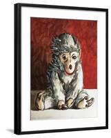 White Monkey on Red, 2006,-Peter Jones-Framed Giclee Print