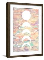 White Moon Phases-null-Framed Art Print