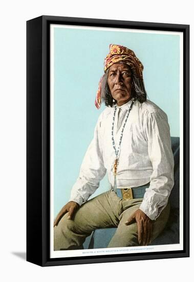 White Mountain Apache Government Scout-null-Framed Stretched Canvas
