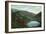 White Mountains, New Hampshire, Aerial View from Artist's Bluff, Mt. Lafayette-Lantern Press-Framed Art Print