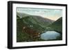 White Mountains, New Hampshire, Aerial View from Artist's Bluff, Mt. Lafayette-Lantern Press-Framed Art Print