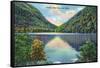 White Mountains, New Hampshire - Franconia Notch View of Profile Lake-Lantern Press-Framed Stretched Canvas