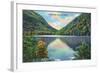 White Mountains, New Hampshire - Franconia Notch View of Profile Lake-Lantern Press-Framed Art Print