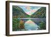 White Mountains, New Hampshire - Franconia Notch View of Profile Lake-Lantern Press-Framed Art Print