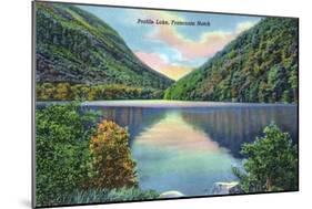 White Mountains, New Hampshire - Franconia Notch View of Profile Lake-Lantern Press-Mounted Art Print