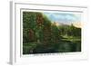 White Mountains, New Hampshire - Scenic View of Shadow Lake and Indian Head-Lantern Press-Framed Art Print