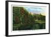 White Mountains, New Hampshire - Scenic View of Shadow Lake and Indian Head-Lantern Press-Framed Art Print