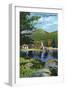 White Mountains, New Hampshire - Shadow Lake Overshot Water Wheel View-Lantern Press-Framed Art Print