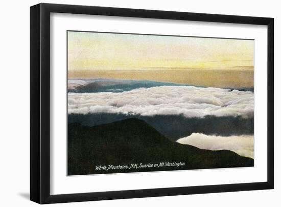 White Mountains, New Hampshire, Sunrise View on Mount Washington-Lantern Press-Framed Art Print