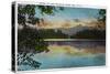 White Mountains, New Hampshire, Sunset View on Lake Chocorua-Lantern Press-Stretched Canvas