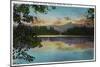 White Mountains, New Hampshire, Sunset View on Lake Chocorua-Lantern Press-Mounted Art Print