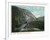 White Mountains, New Hampshire - Train Crossing the Willey Brook Bridge-Lantern Press-Framed Art Print