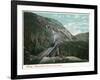 White Mountains, New Hampshire - Train Crossing the Willey Brook Bridge-Lantern Press-Framed Art Print