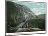 White Mountains, New Hampshire - Train Crossing the Willey Brook Bridge-Lantern Press-Mounted Art Print