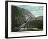 White Mountains, New Hampshire - Train Crossing the Willey Brook Bridge-Lantern Press-Framed Art Print