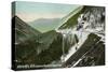 White Mountains, New Hampshire, View of Crawford Notch in August-Lantern Press-Stretched Canvas