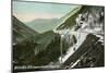 White Mountains, New Hampshire, View of Crawford Notch in August-Lantern Press-Mounted Art Print