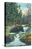 White Mountains, New Hampshire, View of the Franconia Notch Basin-Lantern Press-Stretched Canvas