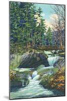 White Mountains, New Hampshire, View of the Franconia Notch Basin-Lantern Press-Mounted Art Print