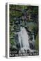 White Mountains, NH - Lost River, View of Paradise Falls-Lantern Press-Stretched Canvas