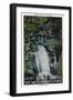 White Mountains, NH - Lost River, View of Paradise Falls-Lantern Press-Framed Art Print