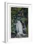 White Mountains, NH - Lost River, View of Paradise Falls-Lantern Press-Framed Art Print