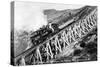 White Mountains, NH - Mt. Washington Cog Train, Jacob's Ladder-Lantern Press-Stretched Canvas