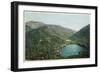 White Mts., New Hampshire, Aerial View of Echo Lake and Franconia Notch-Lantern Press-Framed Art Print