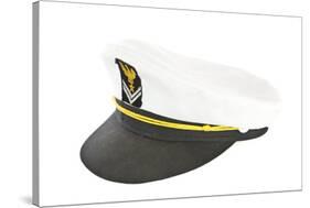 White Nautical Hat Isolated on White-Steve Collender-Stretched Canvas