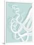 White Octopus on Seafoam c-Fab Funky-Framed Premium Giclee Print