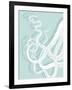 White Octopus on Seafoam c-Fab Funky-Framed Art Print