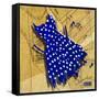 White on Blue-Roderick E. Stevens-Framed Stretched Canvas