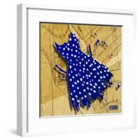 White on Blue-Roderick E. Stevens-Framed Giclee Print