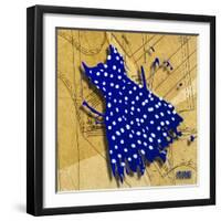 White on Blue-Roderick E. Stevens-Framed Giclee Print