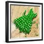 White on Green-Roderick E. Stevens-Framed Giclee Print