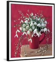 White on Red-null-Framed Premium Giclee Print