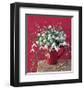 White on Red-null-Framed Art Print